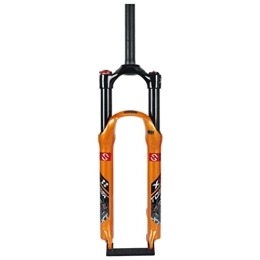 LSRRYD Mountain Bike Fork LSRRYD Mountain Bike Air Suspension Forks 26 / 27.5 / 29 MTB Fork Disc Brake Bicycle Front Fork 1-1 / 8 9mm QR 120mm Travel Ultralight HL 1750g (Color : Orange, Size : 27.5'')