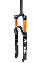 LSRRYD Mountain Bike Fork LSRRYD Mountain Bike Fork 26 / 27.5 / 29 In Air Damping Magnesium Alloy Bike Suspension Fork For Disc Brake Bicycle Travel 100mm QR 9mm (Color : A-Cone tube, Size : 26in)