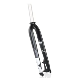 LSRRYD Spares LSRRYD Mountain Bike Rigid Forks 26 27.5 29'' MTB Rigid Fork Disc Brake Aluminum Alloy Bicycle Rigid Fork 1-1 / 8'' Threadless Ultralight QR 9mm 820g (Color : Black White, Size : 26'')