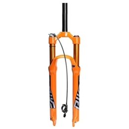 LSRRYD Mountain Bike Fork LSRRYD MTB Air Suspension Forks 26 / 27.5 / 29'' Mountain Bike Fork Disc Brake 1-1 / 8 100mm Travel 9mm QR Bicycle Front Fork Ultralight HL / RL 1690G (Color : Orange RL, Size : 26'')