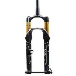 LSRRYD Mountain Bike Fork LSRRYD MTB Bike Suspension Forks 26 27.5 29 Inch Bicycle Air Shock Absorber Rebound Adjust Tapered Tube 39.8mm Remote Lockout Axle 15mm Travel 120mm (Color : Gold, Size : 27.5inch)