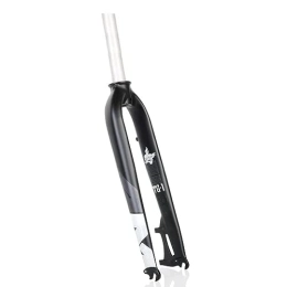 LUXXA Mountain Bike Fork LUXXA 26 27.5 29 Inch Mountain Bike Fork, Adjustable Damping System with 100mm Travel, 9mm Axle, Black White-26