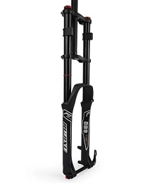 LUXXA Mountain Bike Fork LUXXA 26 27.5 29 Inch Mountain Bike Fork, Adjustable Damping System with 100mm Travel, 9mm Axle, Noir-26inch
