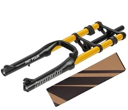 LUXXA Spares LUXXA Mountain bike fork, with adjustable damping system, suitable for mountain bike / XC / ATV, Gold-20