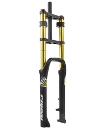 LUXXA Mountain Bike Fork LUXXA Mountain bike fork, with adjustable damping system, suitable for mountain bike / XC / ATV, Gold-26inch