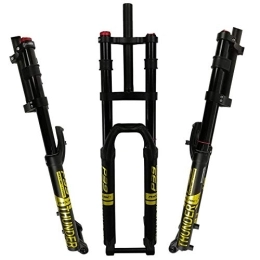 LUXXA Mountain Bike Fork LUXXA Mountain bike fork, with adjustable damping system, suitable for mountain bike / XC / ATV, Gold-29