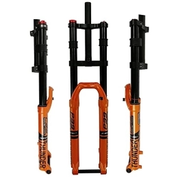 LUXXA Mountain Bike Fork LUXXA Mountain bike fork, with adjustable damping system, suitable for mountain bike / XC / ATV, Orange-29in