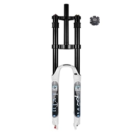 LvTu Mountain Bike Fork LvTu 26 27.5 29 Inch DH Mountain Bike Suspension Fork Travel 180mm Downhill Air MTB Bicycle Forks Rebound Adjust Double Shoulder with Lockout Function White (Size : 29 inch)