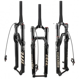 LvTu Mountain Bike Fork LvTu 26 / 27.5 / 29 Inch MTB Suspension Fork Thru Axle 15x100mm M-AT32, 1-1 / 8" Straight / Tapered Ultralight Magnesium Alloy Mountain Bike Front Forks (Color : Tapered-Remote lockout, Size : 26 inch)