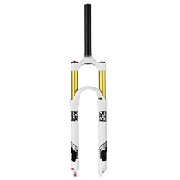 LvTu Spares LvTu Bicycle Air MTB Front Fork 26 / 27.5 / 29 Inch, 140mm Travel Lightweight Alloy 1-1 / 8" Mountain Bike Suspension Forks 9mm QR White (Color : Straight Manual Lockout, Size : 26 inch)