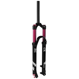 LvTu Mountain Bike Fork LvTu Bicycle MTB Suspension Fork 26 27.5 29 Inch, Ultralight Alloy Mountain Bike Air Fork Travel 140mm Straight / Tapered Tube for 1.5-2.45" Tires (Color : Straight Manual Lock out, Size : 27.5 inch)