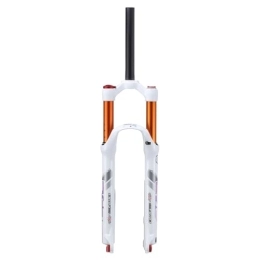 LvTu Mountain Bike Fork LvTu Mountain Bike Fork Air Suspension 26 27.5 White, 1-1 / 8" Straight, 9mm QR, Manual Lockout, 120mm Travel, Unisex's (Size : 26 inch)