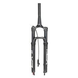 LvTu Mountain Bike Fork LvTu Mountain Bike Front Forks 26 27.5 29 Inch, 120mm Travel 1-1 / 8" Lightweight Disc Brake Bicycle Suspension Fork Air for 1.5-2.45" Tires (Color : Tapered Remote lockout, Size : 26inch)