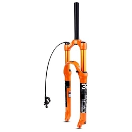 LvTu Spares LvTu Mountain Bike Suspension Fork 26 27.5 29 inch, Straight / Tapered QR 9mm Travel 120mm MTB Forks Ultralight Alloy - Orange (Color : Straight Remote lockout, Size : 27.5 inch)