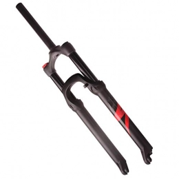 LvTu Spares LvTu MTB Suspension Fork 26 27.5 29 inch, 120mm Travel Straight Air Fork, 9mm QR, 1-1 / 8" Steerer, Black (Color : Red- Manual lockout, Size : 27.5 inches)