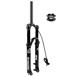 LvTu Spares LvTu MTB Suspension Fork 26 27.5 29 inch, 160mm Travel Tapered and Straight Threadless Rebound Adjustment Bicycle Front Fork - Black (Color : Straight Remote Lockout, Size : 29 inch)