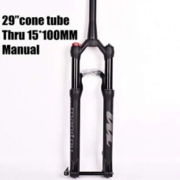 LYABANG Manitou Suspension Fork 100 * 15mm 29inche Bicycle Fork Air Size Mountain MTB Bike Fork Front Suspension,B