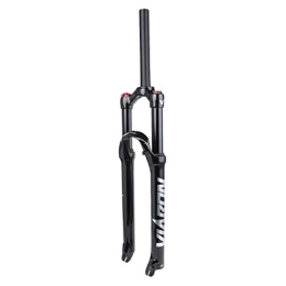 LYYCX Spares LYYCX 26 / 27.5 / 29 Inch MTB Mountain Bike Suspension Fork Bicycle Cycling Front Forks Black, Titanium / Silver Label (Color : A, Size : 26 inches)