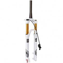 LYYCX Mountain Bike Fork LYYCX Mountain Bike Air Suspension Fork 26 27.5 29 Inch, Travel 130mm Rebound Adjust 1-1 / 8" Straight / Tapered Tube QR 9mm Bicycle Accessories Front Forks (Color : Tapered Remote, Size : 27.5 inches)