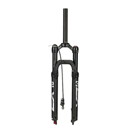 MabsSi Mountain Bike Fork MabsSi 26 / 27.5 / 29 Air Mountain Bike Forks, Rebound Adjust QR 9mm Travel 120mm MTB Suspension Fork, Ultralight Gas Shock XC Bicycle(Size:STRAIGHT-RL, Color:BLACK)