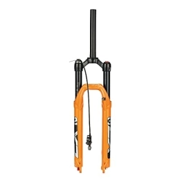MabsSi Mountain Bike Fork MabsSi 26 / 27.5 / 29 Air Mountain Bike Forks, Rebound Adjust QR 9mm Travel 120mm MTB Suspension Fork, Ultralight Gas Shock XC Bicycle(Size:STRAIGHT-RL, Color:ORANGE)