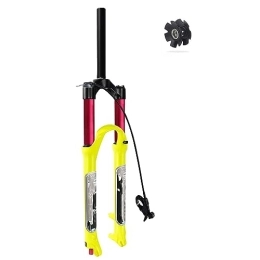 MabsSi Mountain Bike Fork MabsSi Bicycle Air Front Fork 26 / 27.5 / 29 Inch, Damping Adjustment Straight / Tapered Tube Mountain Bike MTB Suspension Fork Travel 140mm(Size:27.5 INCH, Color:STRAIGHT REMOTE LOCK)
