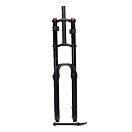 MAHUISHOP Mountain Bike Fork MAHUISHOP Bicycle Fork Snow Bike Front Fork, 29 Inches Air Fork Shoulders Barrel Axle 100X15Mm Shock Absorber Damping Adjustment Aluminum Alloy Mtb Bicycle Suspension Fork
