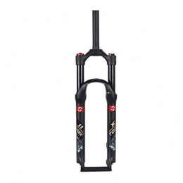 MDZZ Spares MDZZ 26 / 27.5inch Mountain Bike Suspension Forks, 1-1 / 8" Aluminum Alloy Shoulder Control Disc Brake Damping Adjustment Travel 100mm (Color : Black, Size : 29inch)