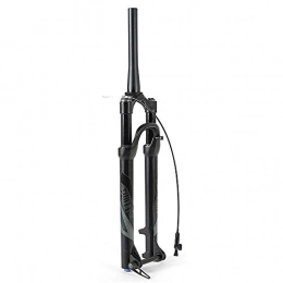MDZZ Mountain Bike Fork MDZZ Mountain Bike Bicycle Fork 27.5" 29" MTB Remote control adjustable Air Pressure Shock Absorber Disc Brake (Color : Grey, Size : 27.5in)
