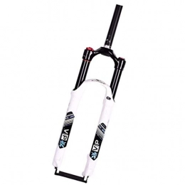 MDZZ Mountain Bike Fork MDZZ MTB Shoulder Control Locked Up Carbon Air Fork 26 / 27.5 / 29 Suspension Fork Quick Release Mountain Bike Fork For Bicycle (Color : White, Size : 27.5)