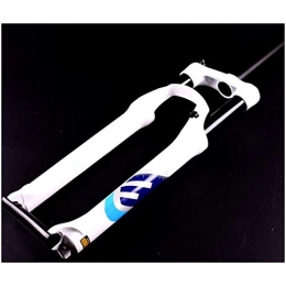 MDZZ Mountain Bike Fork MDZZ Suspension Front Fork, Damping Straight Shoulder Control 26 / 27.5 / 29 Inch Mountain Bike Bicycle Pure Disc Locked Up (Color : 29inch, Size : White)