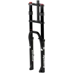 MEIJUN Spares MEIJUN E-Bike Front Fork 26" MTB Disc Brake Bike 1-1 / 8" Steerer Bicycle Suspension Fork 170mm Travel Air Damping For 4.0" Fat Tire QR ATB / BMX (Color : Black)
