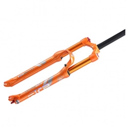 MEILINL Mountain Bike Fork MEILINL Mountain Bicycle Suspension Forks MTB Front Fork 26 / 27.5 Inch Straight Tube Double Air Chamber Forks 120 Mm of Travel Offers A Damping Experience with Rebound Adjustment, Orange, 27.5In