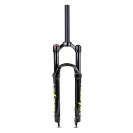 Menglo Mountain Bike Fork Menglo Bicycle suspension fork 26 27.5 29 inch MTB fork 20 mm suspension travel, 1-1 / 8 inch, Qr, for mountain bike, manual lock, black