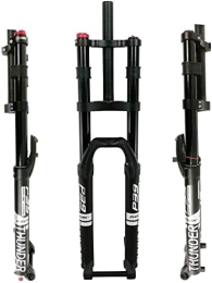 Menglo Mountain Bike Fork Menglo MTB Bicycle Fork 26 27.5 29 Inch Dh Downhill Suspension Fork Disc Brake Wheel Damping 1-1 / 8 Inch Double Shoulder Front Fork 160 mm Suspension Travel 15 mm Thru Axle Bicycle Forks, Silver