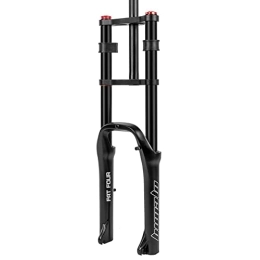 Menglo Mountain Bike Fork Menglo MTB Front Wheel Forks 20 Inch Bicycle Suspension Fork Double Shoulder Downhill 1-1 / 8 Inch Straight Tube Air Fork Damping Adjustment Suspension Travel 110 mm QR 9 mm