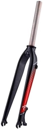 MGE Mountain Bike Fork MGE 26 / 27.5 Inch Mountain Bike Front Fork Lightweight Aluminum Alloy Hard 1-1 / 8" White (Color : RED, Size : 27.5INCH)