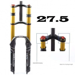 MGE Mountain Bike Fork MGE Front Suspension Forks, Mountain Bike Suspension Front Fork Shoulder Front Fork 26 / 27.5 / 29 Inch Oil Spring Quick Disassembly Damping Gas Fork (Size : 26 inch)
