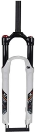 MGE Spares MGE Suspension Fork, 26 / 27.5 / 29 Inch Bicycle Shoulder Control Fork, Disc Brake Shock Fork (Color : White, Size : 26inch)