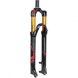 MJCDNB Mountain Bike Fork MJCDNB 26 / 27.5 / 29 Inch MTB Bicycle Fork Magnesium Alloy The Suspension Fork Zoom The Fork Easy to Install Strong Structure Bicycle Accessories, Red-27.5inches