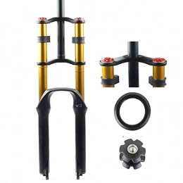 MJCDNB Mountain Bike Fork MJCDNB Forks 26 / 27.5 / 29"DH. Bicycle suspension fork, mountain bike-air-double-shoulder-downhill-cancellation-shock absorber-travel 130mm-damping suspension fork