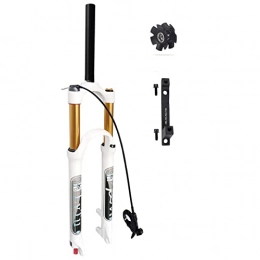 MJCDNB Mountain Bike Fork MJCDNB MTB Bicycle Front Fork 26 27.5 29 Inch Travel 140mm, Ultralight Air Mountain Bike Suspension Forks with 180mm Disc Brake Adapter (Color : Straight Manual Lockout, Size : 27.5 inch)