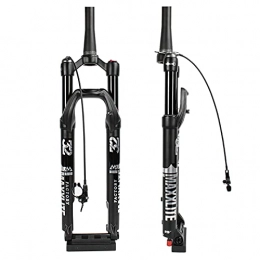 MGRH Mountain Bike Fork Mountain Bicycle Double Air Chamber Fork Bicycle Shock Absorber Front Fork Air Fork, 27.5 / 29 Inch MTB Bike Front Fork With Rebound Adjustment Remote-27.5 inch