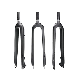 COCKE Spares Mountain Bicycle Forks, Carbon Fiber Suspension Forks, Light XC AM Light Mountain Bike Front Forks 26 / 27.5 / 29 Inch Bicycle Fork Straight Tube, Black, 27.5 inch