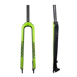COCKE Spares Mountain Bicycle Forks, Carbon Fiber Suspension Forks, Light XC AM Light Mountain Bike Front Forks 26 / 27.5 / 29 Inch Bicycle Fork Straight Tube, Green, 29 inch