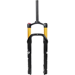 GYWLY Mountain Bike Fork Mountain Bicycle Front Fork 264.0 Fat Fork Air Suspension Fork 135mm Travel 100mm 1-1 / 8" Manual / Remote Lockout 22028.6mm QR (Color : Gold Hl, Size : 27.5in)