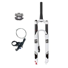 SJHFG Mountain Bike Fork Mountain Bicycle Suspension Forks 26 27.5 29inch, Cone Diverter 1-1 / 2" Remote Lock Front Fork Air MTB Bike Suspension Fork (Color : Conical Wire control, Size : 27.5inch)