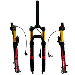 QIANGU Spares Mountain Bicycle Suspension Forks 27.5 / 29 inch Air MTB Bike Front Forks Straight Tube 1-1 / 8" Disc Brake Travel 100mm QR 9 mm Front Fork for 1.5-2.45" Tires ( Color : Black Red , Size : 27.5 inch )