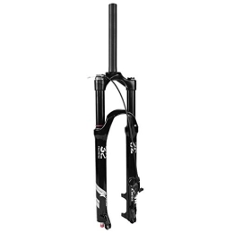 TYXTYX Mountain Bike Fork Mountain Bike 140mm Travel Suspension Fork MTB 26 / 27.5 / 29 Inch, Lightweight Alloy 1-1 / 8" Air Forks 9mm QR (Color : Black - Straight Remote Lock, Size : 26")