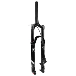 TYXTYX Mountain Bike Fork Mountain Bike 140mm Travel Suspension Fork MTB 26 / 27.5 / 29 Inch, Lightweight Alloy 1-1 / 8" Air Forks 9mm QR (Color : Black - Tapered Remote Lock, Size : 26")